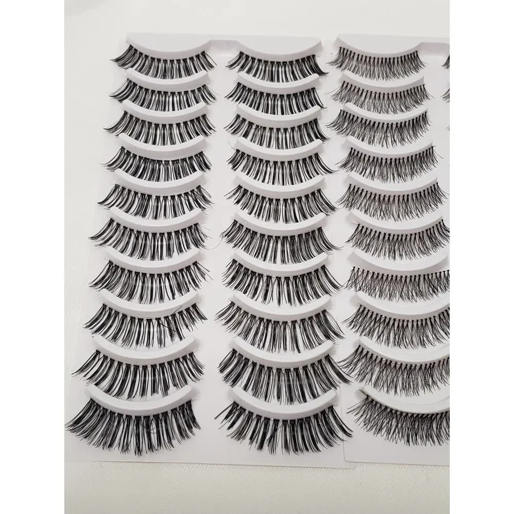Zwellbe Fashion False Eyelashes - Variety of 48 Pairs w. 1 Extra Lash